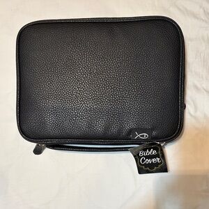 Black Bible Cover Bag